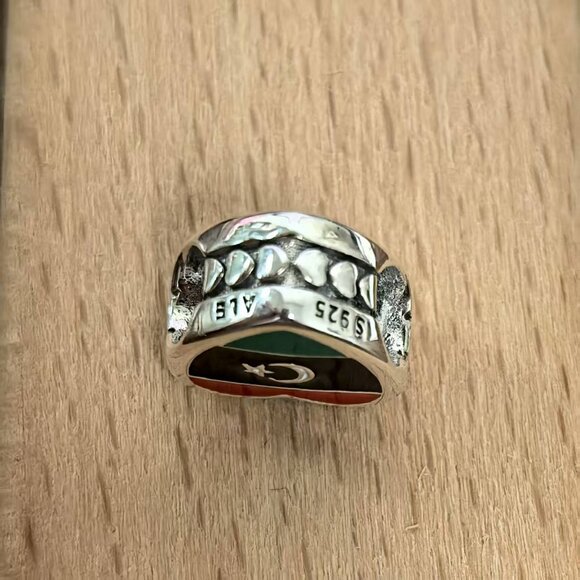 Pandora Libya Flag Exclusive Travel Heart Charm Pendant, S925 Silver Bracelets - Picture 3 of 4